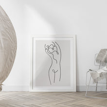 Load image into Gallery viewer, Line art with nude woman outline
