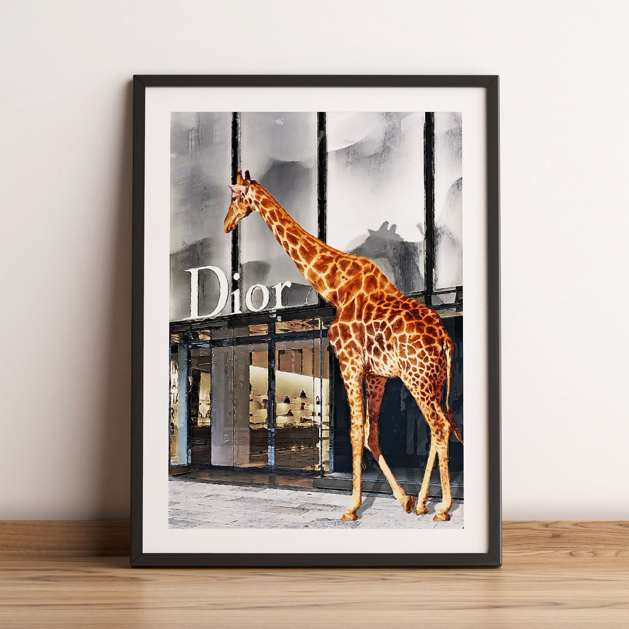 Dior giraffe art 