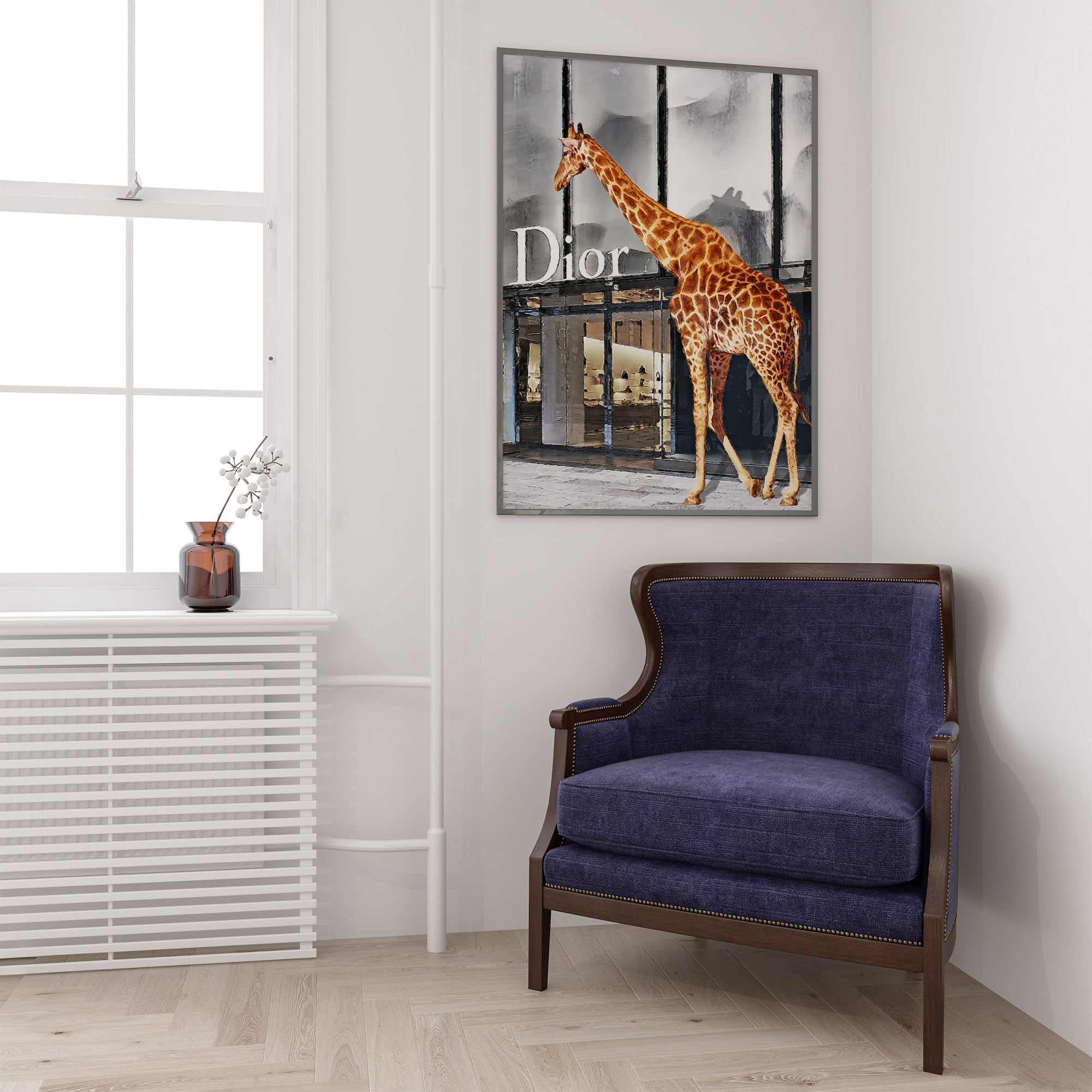 Giraffe pop art print 