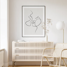 Load image into Gallery viewer, Boho decor with line art print
