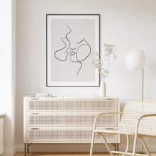 Load image into Gallery viewer, Abstract couple line art print

