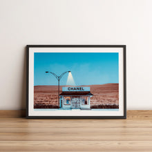 Load image into Gallery viewer, Chanel fashion shack art print in the style of Prada Marfa
