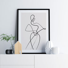 Load image into Gallery viewer, line art poster in style of peytil antibes print
