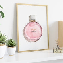 Load image into Gallery viewer, Pink Chanel perfume bottle poster

