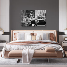 Load image into Gallery viewer, Bedroom decor with Audrey Hepburn canvas wall art
