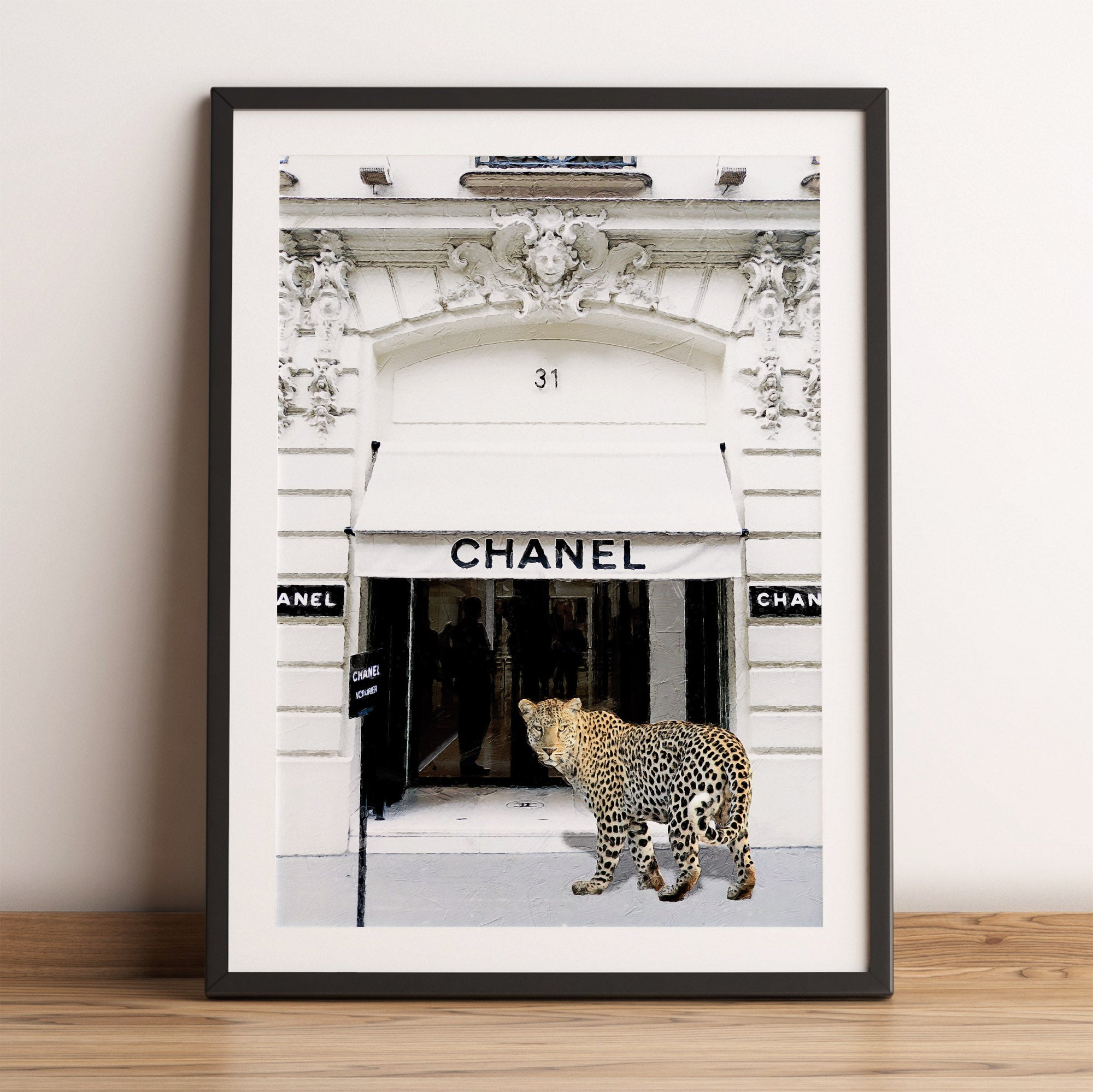 Chanel Logo Leopard Print Bedding Set –