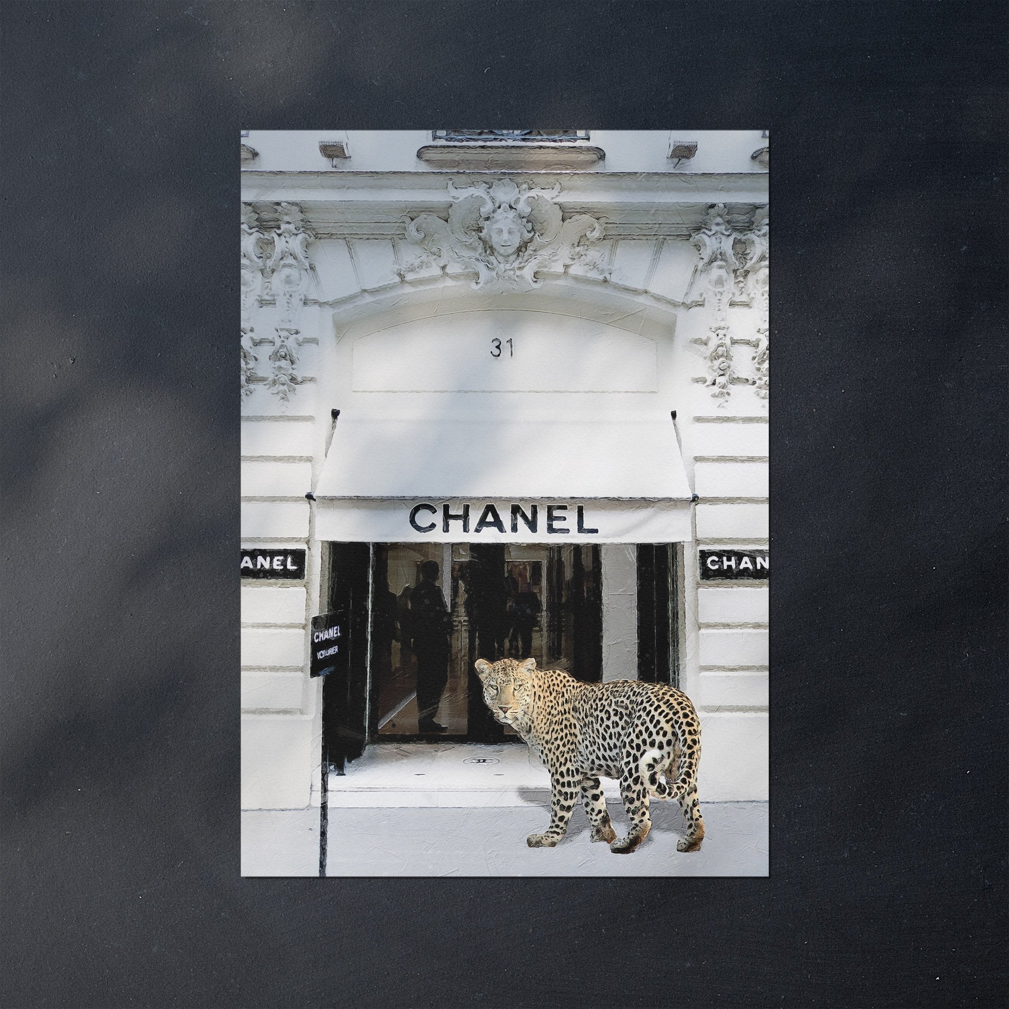Poster with a Chanel painting printed