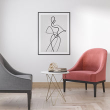 Load image into Gallery viewer, Nude woman line art illustration

