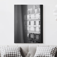 Load image into Gallery viewer, Black and white photography of Paris on canvas
