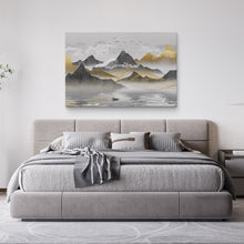 Load image into Gallery viewer, Bedroom decor with modern canvas artwork
