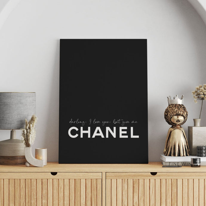 Coco Chanel quote printed on canvas
