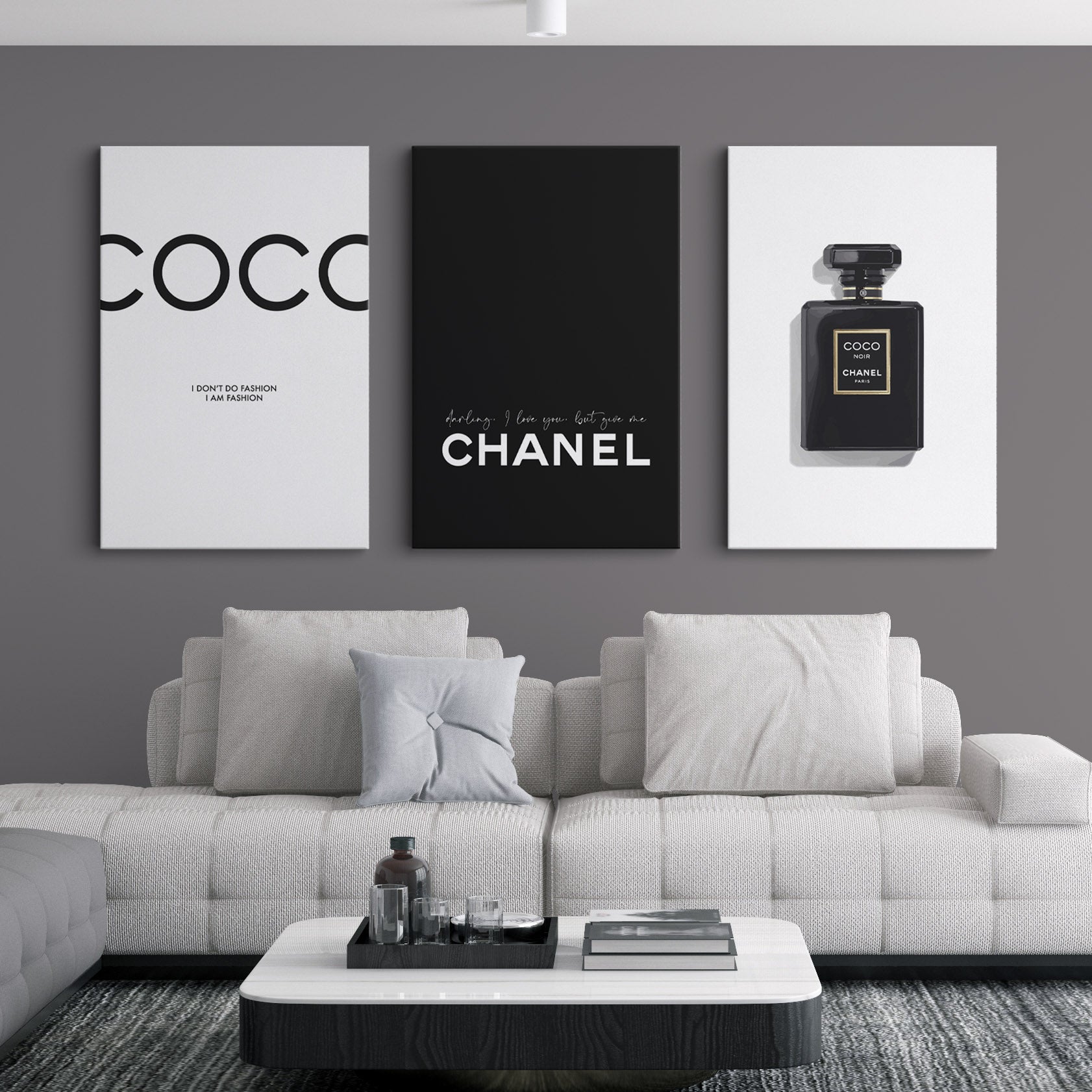 coco chanel pictures wall decor framed