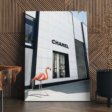 Load image into Gallery viewer, Chanel pop art featuring flamingo 
