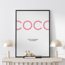 Load image into Gallery viewer, Pink Coco Chanel Quote Print
