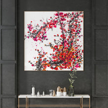 Load image into Gallery viewer, Large art print featuring abstract Japanese cherry blossoms
