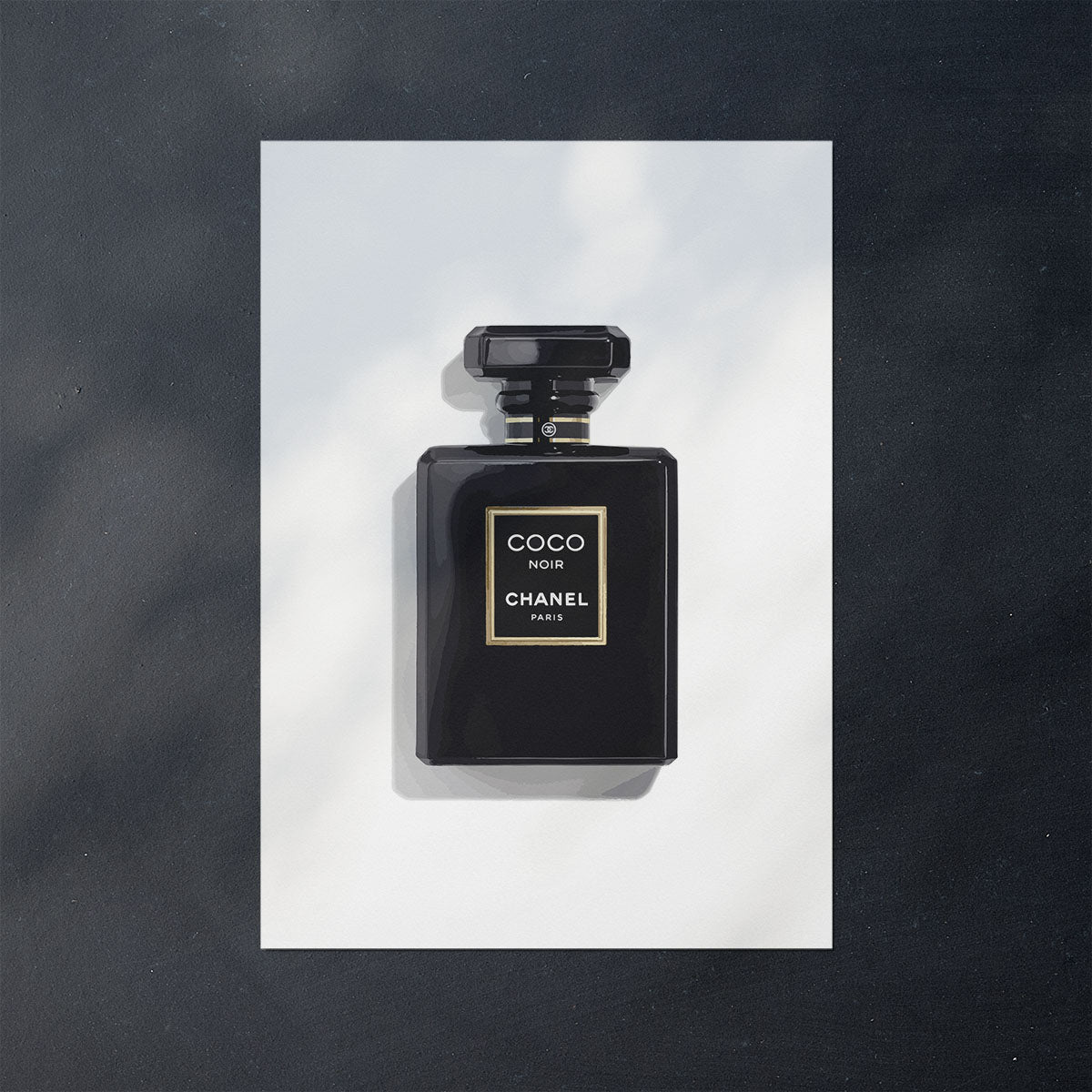 Coco Chanel Perfume Bottle Print, Black & White Perfume Poster