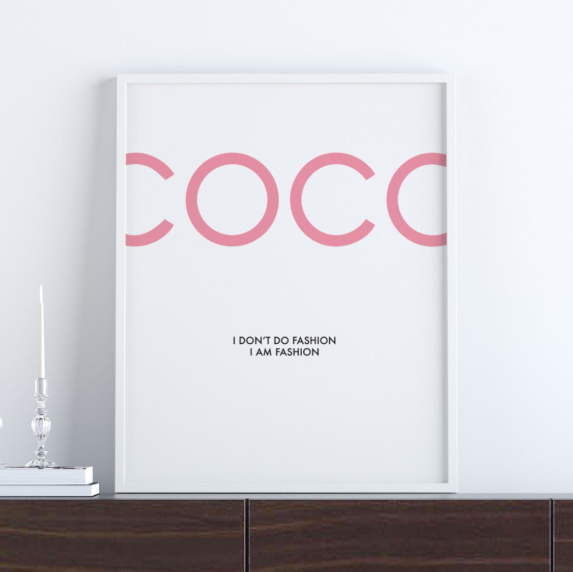Pink Coco Chanel Quote Print
