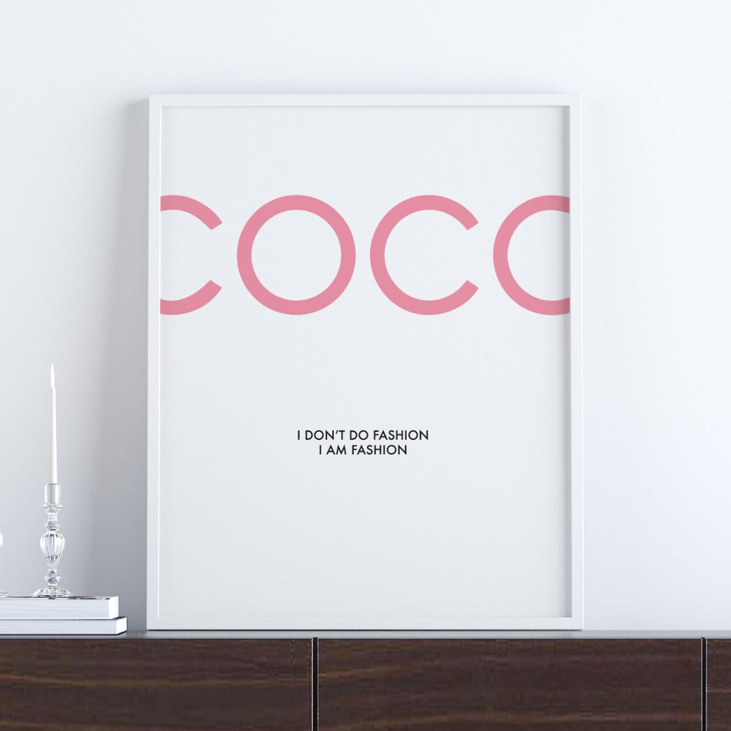 Coco Chanel Quote, 12x16 & 18x24 Canvas Gallery Wraps