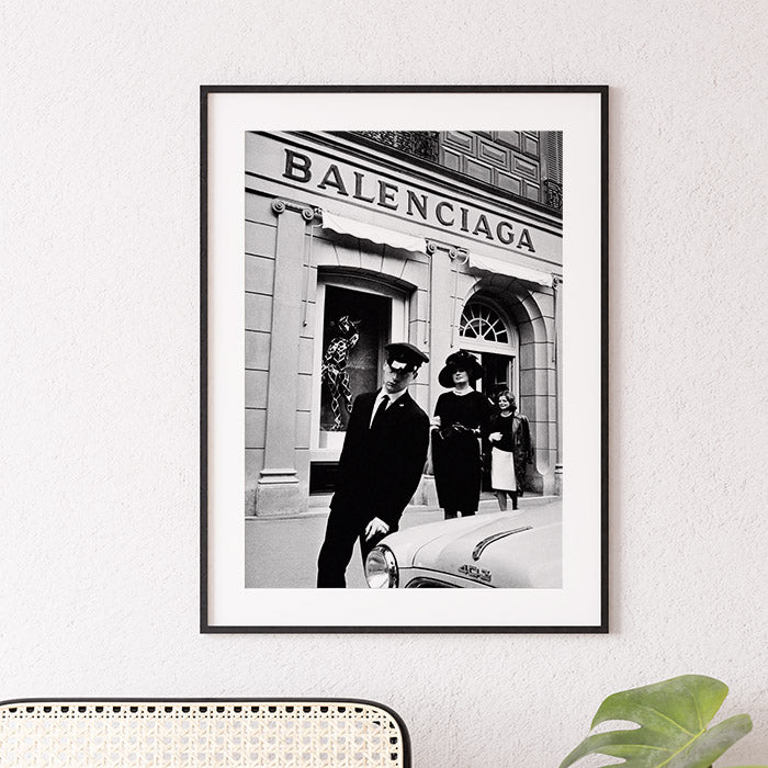 Vintage Balenciaga fashion photography print