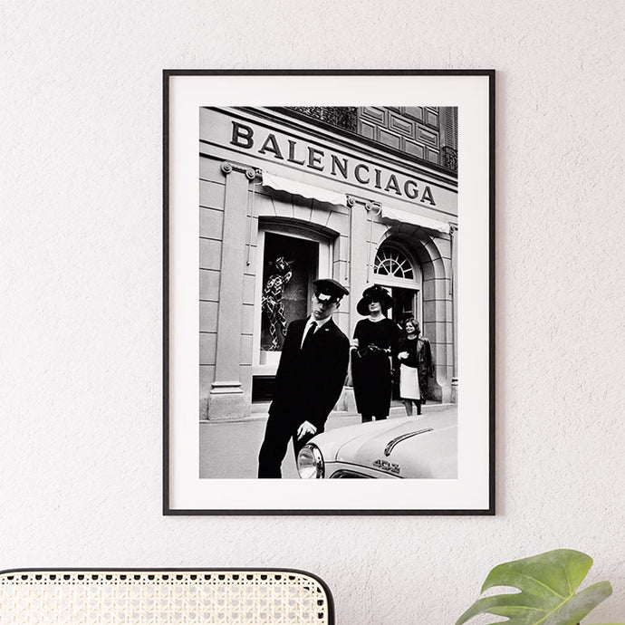 Vintage Balenciaga fashion photography print