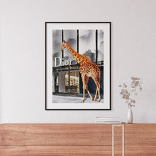 Load image into Gallery viewer, Sideboard decor with a framed Dior pop art print

