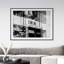 Load image into Gallery viewer, Dior photography print framed in modern living room
