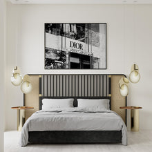 Load image into Gallery viewer, Modern bedroom decor with Dior photography poster hung on wall
