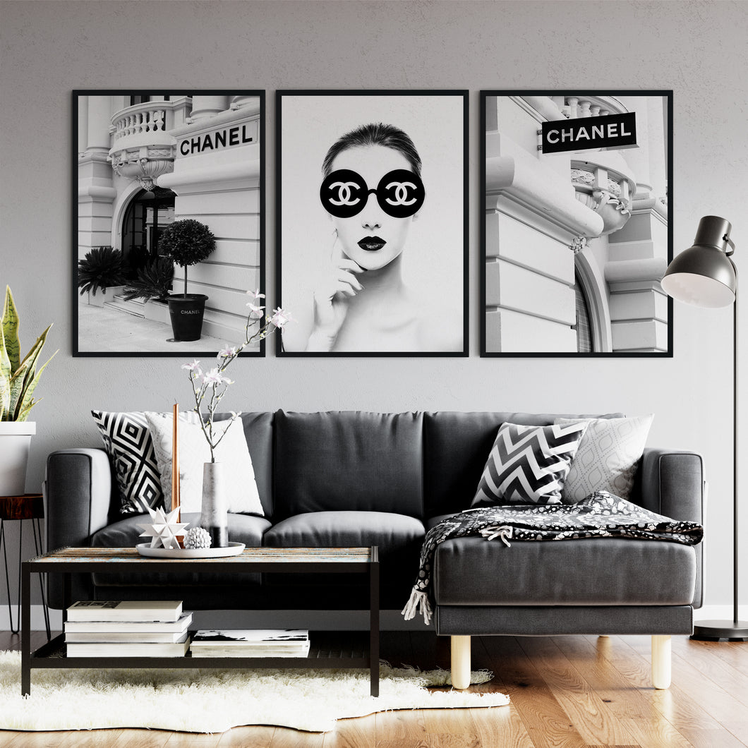 Set of 3 Fashion Photography Prints  Coco Chanel Poster Set – TemproDesign