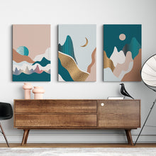 Load image into Gallery viewer, Set of 3 mid century canvas prints

