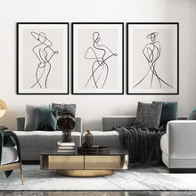 Load image into Gallery viewer, line art prints set of 3
