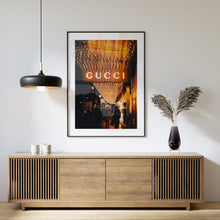 Load image into Gallery viewer, Gold Gucci Store Photography Print
