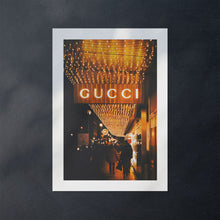 Load image into Gallery viewer, Gold Gucci Store Photography Print
