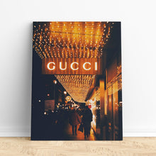 Load image into Gallery viewer, Gucci canvas print in gold
