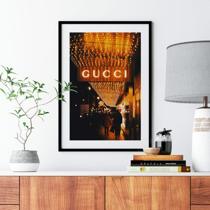 Gold Gucci Store Photography Print
