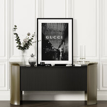 Load image into Gallery viewer, Luxury decor with a framed Gucci print
