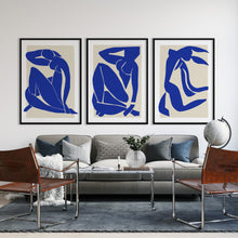 Load image into Gallery viewer, Set of 3 Matisse Blue Nudes
