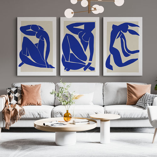 Set of 3 Matisse Blue Nudes Canvas Prints