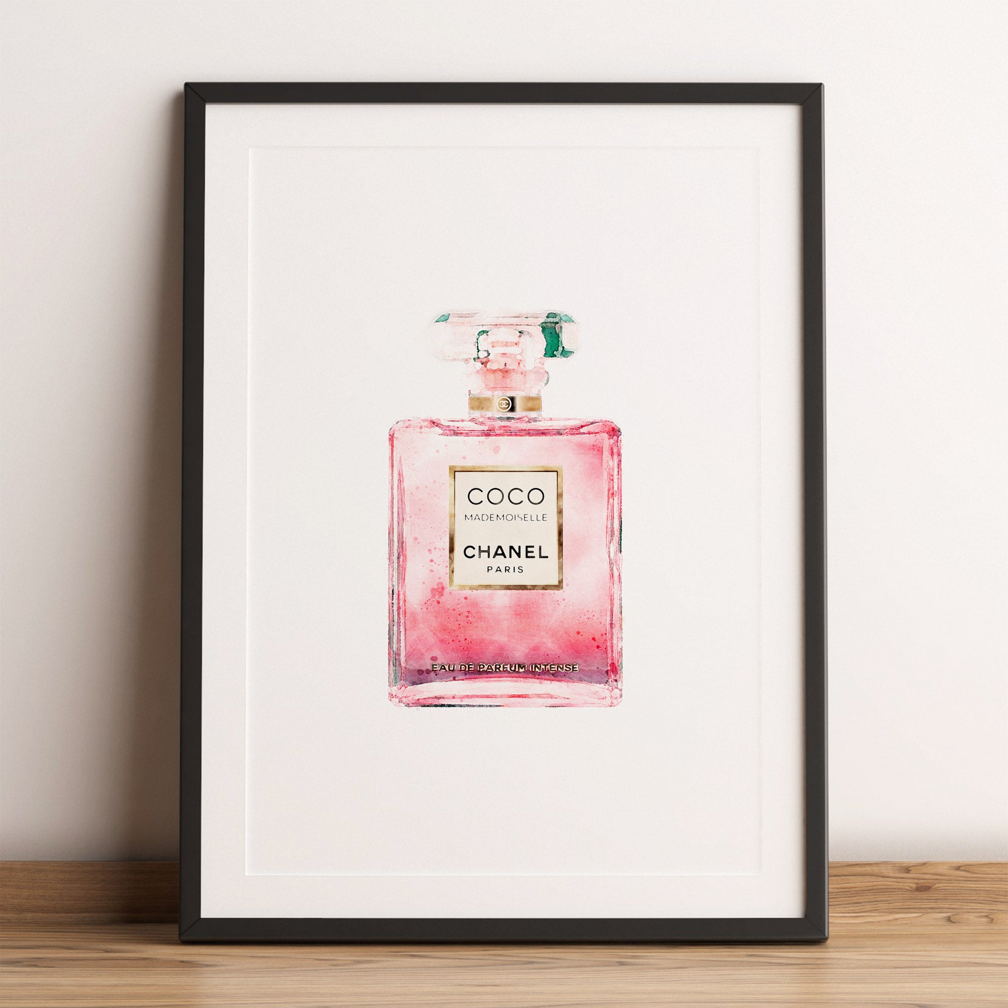Pink to Orange Ombre Chanel Perfume Print