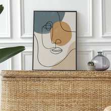 Load image into Gallery viewer, Abstract Boho Face Print no. 1
