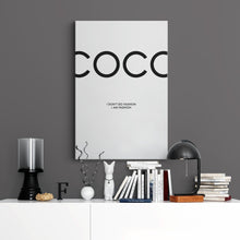 Load image into Gallery viewer, Interior decor with Coco fashion canvas print
