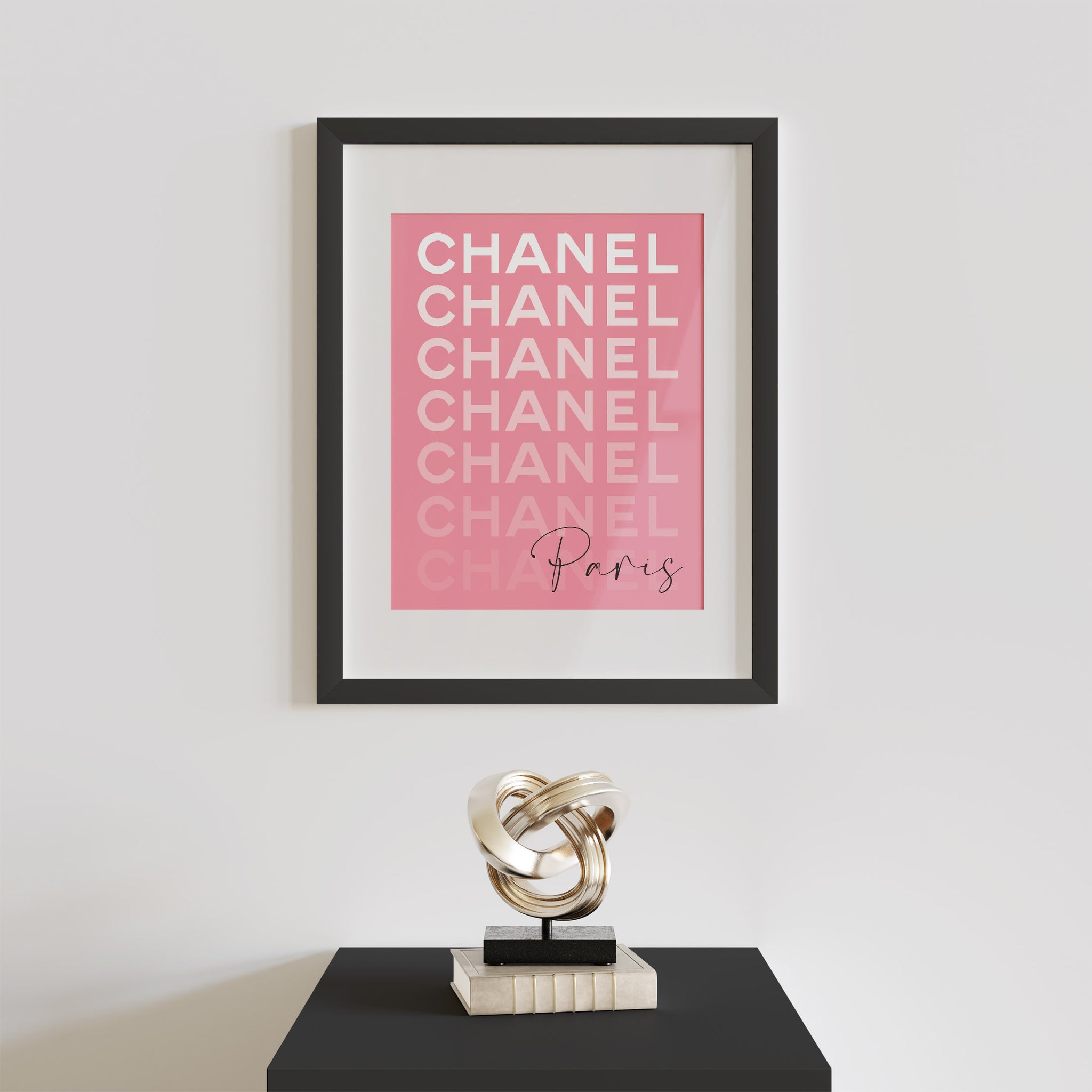 Amazoncom Buyartforless Chanel Hot Pink and Black Urban Chic by Pop Queen  Graphic 36x36 Wrapped Canvas Wall Art Décor Multicolored Posters  Prints