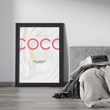 Load image into Gallery viewer, Pink Marble Coco Quote Print

