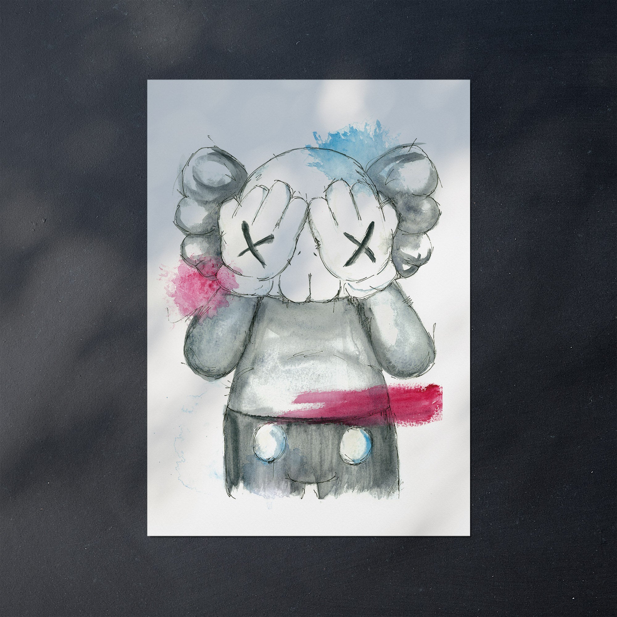 Kaws' Poster, picture, metal print, paint by Biopic Studio