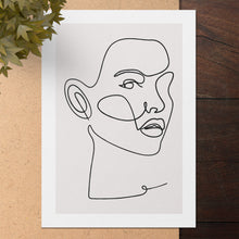 Load image into Gallery viewer, Line Art Face Print
