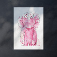 Load image into Gallery viewer, KAWS BFF artwork in watercolour
