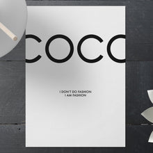 Load image into Gallery viewer, Coco Chanel quote poster 
