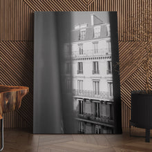 Load image into Gallery viewer, Black &amp; White Paris Window Canvas Print
