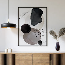 Load image into Gallery viewer, Scandinavian interior decor with an abstract art print in neutral colors
