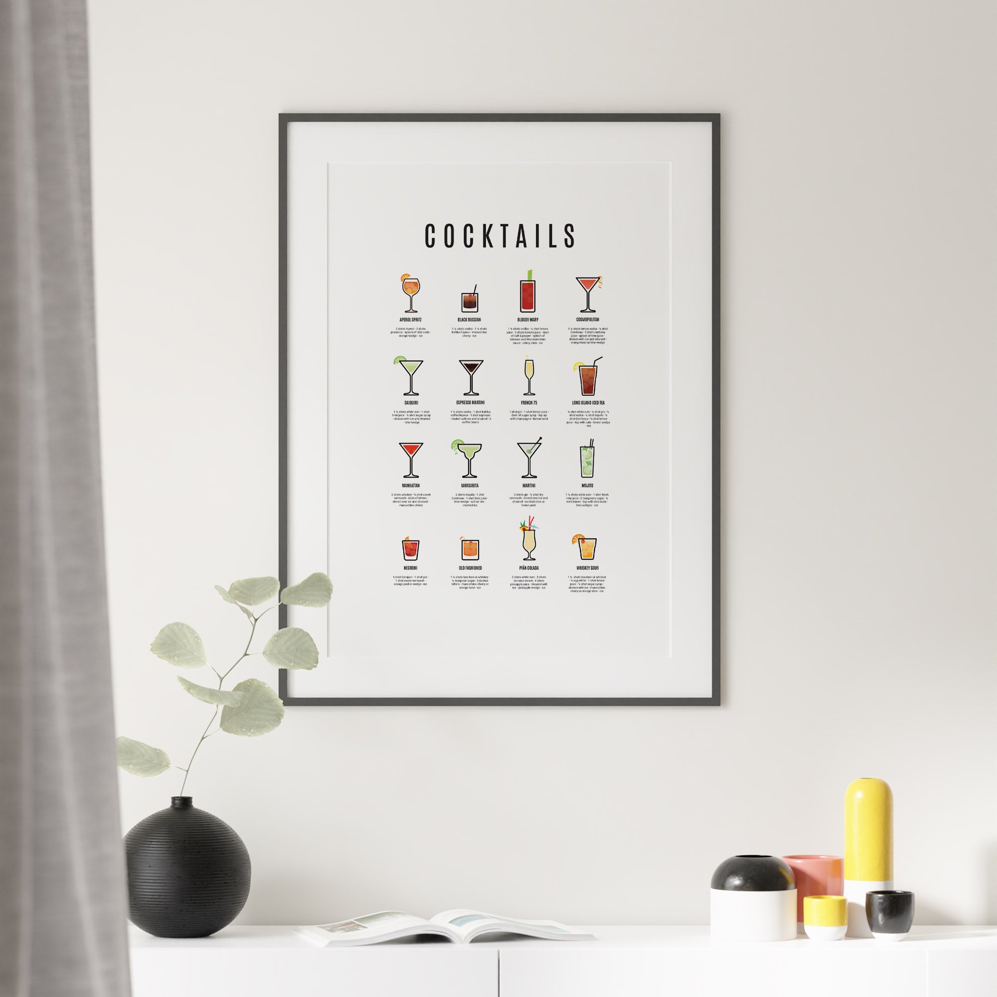 Cocktail wall art