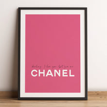 Load image into Gallery viewer, Pink Coco Chanel quote poster
